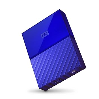 【中古】WD ポータブルHDD 4TB USB3.0 ブルー 暗号化 パスワード保護 3 My Passport WDBYFT0040BBL-WESN