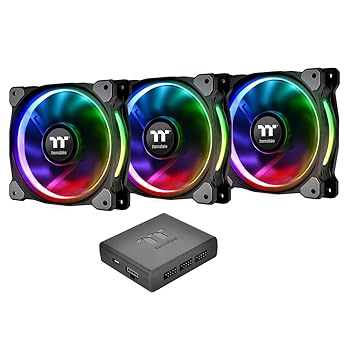 【中古】Thermaltake Riing Plus 12 RGB Radiator Fan TT Premium Edition -3Pack- 入れもの気違い FN1074CL-F053-PL12SW-A