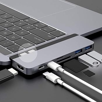 【中古】HyperDrive USB C こしき Mac Type-C 7-インチ-2 こしき MacBook Pro Air iPad Pro USB-C 40Gbps PD100W 4K60サイクル HDMI界面 MicroSD/SD Sanho