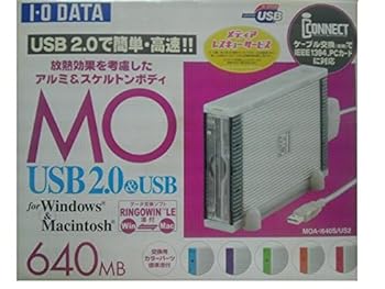 【中古】I-O DATA USB2.0 \u0026 i-CONNECT相応う 640MB MO運転 MOA-i640S/US2