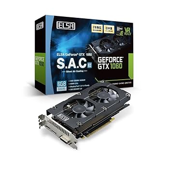 【中古】ELSA GeForce GTX 1060 6GB S.A.C R2 グラフィクスゲーム盤 VD6415 GD1060-6GERS2