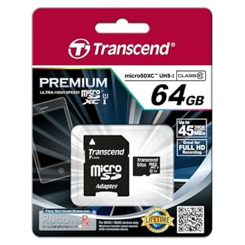 【中古】旧真似形 Transcend microSDXC歌留多 64GB Class10 UHS-I相応う TS64GUSDU1 5 メモリーカード-TV・オーディオ・カメラ-SDメモリーカード