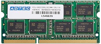 【中古】【39shop】アドテック★DDR3-1600/PC3-12800 SO-DIMM 4GB 低電圧 ADS12800N-L4G（良い）｜アトリエ絵利奈