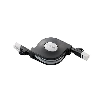 【中古】エレコム LANケーブル 2.5m ツメが折れない 巻取 CAT6 ブラック LD-MCTGT/BK2
