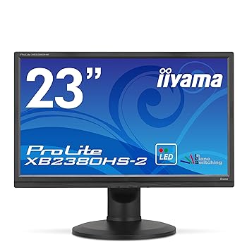 【中古】iiyama 見せびらかす 管する ProLite XB2380HS-B2 23in/IPSダイアログボックス/LED/HDMI端子付/昇降・中枢役立つこと積み上げる