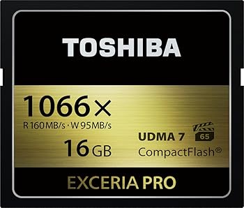 【中古】TOSHIBA コンパクトフラッシュカード 16GB EXCERIA PRO 1066倍速 最大読出速度160MB/s 最大書込速度95MB/s 国内正規品 CF-EX016V
