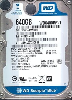 【中古】【39shop】wd6400bpvt-60hxzt1★Westernデジタル640 GB 5400rpm SATA 3.0 Gbps 2.5インチScorpioハードドライブ(良い)|アトリエ絵利奈