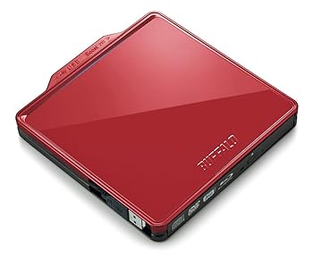 【中古】【39shop】BUFFALO★BDXL対応 USB2.0用ポータブルBlu-rayドライブ Wケーブル収納タイプ レッド BRXL-PC6VU2-RDC(非常に良い)|アトリエ絵利奈