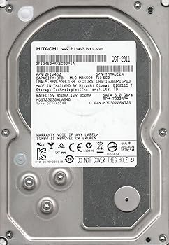 【中古】HDS723030ALA640、PN 0F12450、MLC MRK5C0、日立 3TB SATA 3.5ハードドライブ。