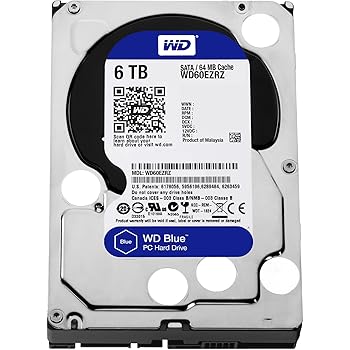 【中古】WD wd60ezrz青色6 肺結核 3.5inSATA 6 Gb / s 5400 rpm パソコン捉え所の無い運転 ? SATA ? 7200 ? 64 MB緩衝装置 ? 青色