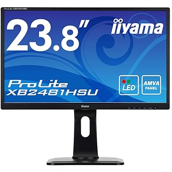 【中古】iiyama モニター ディスプレイ XB2481HSU-B1 23.8インチ/フルHD/AMVA/HDMI,D-sub,DVI-D/昇降/ピボット/3