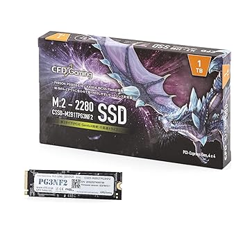 【中古】CFD販売 PG3NF2シリーズ 1TB 読み取り最大4,950MB/s M.2 2280 NVMe PCI-E Gen.4 x 4 NVMe 1.3 内蔵SSD CSSD-M2B1TPG3NF2