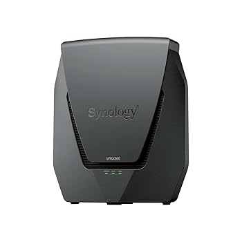 【中古】【Wi-Fi6ルーター】Synology メッシュ相応うルータ 2,400Mbps + 600Mbps11a/b/g/n/ac/ax相応う 高引き当て VPN打ち立てる能力のある Wi-Fi6デュアルダンス楽隊対