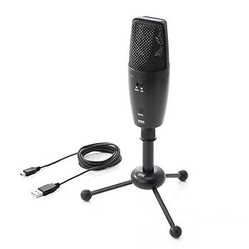 【中古】サンワダイレクト WEB会議マイク USBマイク PCマイク 高集音 全指向性&単一指向性 400-MC001