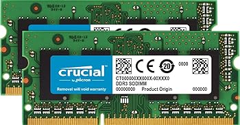 【中古】Crucial [Micron製Crucialブランド] DDR3 1333 MT/s PC3-10600 16GB kit 8GBx2 CL9 SODIMM 204pin 1.35V/1.5V for Mac CT2K8G3S1339M