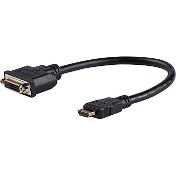 【中古】StarTech.com HDMI-DVI-D変換ケーブルアダプタ 20cm HDMI19ピン オス-DVI-D25ピン メス HDDVIMF8IN