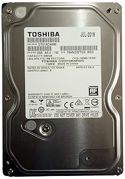 【中古】Toshiba 500ギガバイトの3.5inSATA6Gbpsの固定ディスク運転7200rpmの、32MBの現ナマ 真似形DT01ACA050