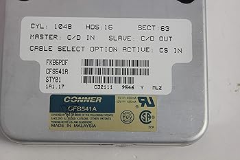 【中古】Conner CFS541A 540MB ハードドライブ