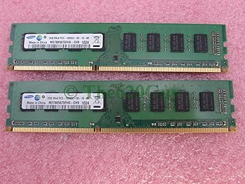 【中古】Samsung M378B5673FH0-CH9 4GB 2x2GB パソコン3-10600U DDR3 1333 デスクトップメモリキット
