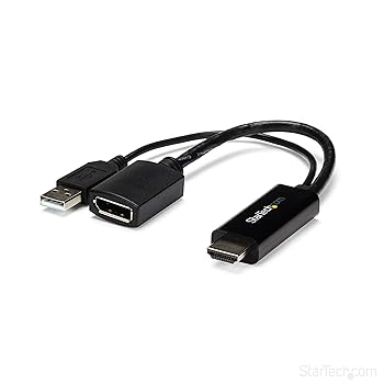 【中古】StarTech.com HDMI - DisplayPort取り替えっこアダプター 4K/30サイクル HDMI - ディスプレイポートビデオコンバーター USB二階建てバス力強さ相応う 固定ディスク2DP