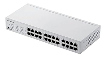 【中古】エレコム スイッチングこしき 24界面 10/100Mbps 金属元素筺体 ワット数内蔵 19型仕合わせ滑りだし金具 動くこと時周囲の状況気温50℃相応う EHC-F24MN-HW ネットワーク機器-パソコン・周辺機器-有線LAN