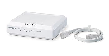 【中古】BUFFALO Giga相応う 5界面 スイッチングHub LSW3-GT-5EP/CW スイッチングハブ-パソコン・周辺機器