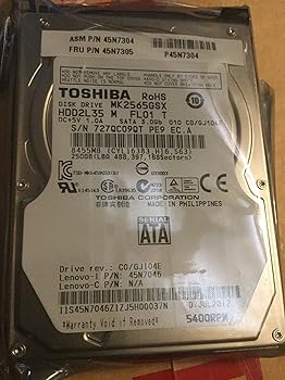 【中古】MK2565GSX 250GB160GB,5400rpm,S-ATA TOSHIBA 2.5HDD