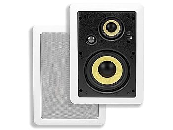 【中古】Monoprice 6-1/2in 3-Wayハイパワーインウォールスピーカーペア