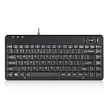 【中古】Perixxペリックス PERIBOARD-505HPUS 鍵盤有線トラックボール USBこしき２個 14粍光学式トラックボール英語取り合わせ
