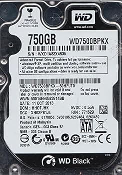 【中古】wd7500bpkx-80hpjt0、DCM hhotjhk、Westernデジタル750 GB SATA 2.5捉え所の無い運転