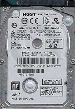 【中古】HGST HTS545050A7E362 P/N: 0J34245 MLC: DA5754 500GB