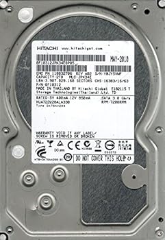 【中古】Hitachi HUA722020ALA330 P/N: 0F10312 MLC: JPK34E 2TB