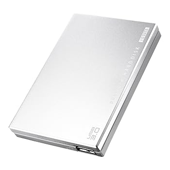 【中古】【39shop】I-O★DATA USB3.0/2.0ポータブルHDD 1TB 超高速カクウス シルバー HDPC-UT1.0SE 旧モデル(良い)|アトリエ絵利奈