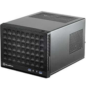 【中古】SilverStone SUGOシリーズ Mini-ITX対応キューブ型PCケース メッシュフロントパネル ブラック SST-SG13B