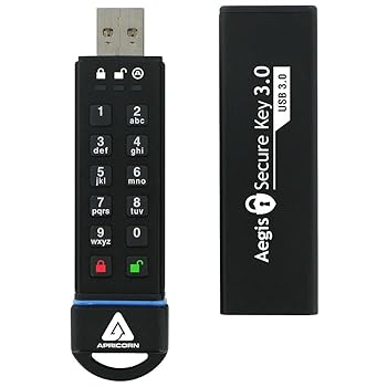 【中古】Apricorn Aegis Secure Key - USB 3.0 Flash Drive, ASK-256-240GB 規約化USB記憶装置 MM1278 ASK3-240GB
