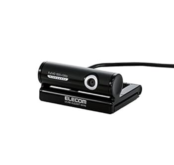 【中古】エレコム WEBカメラ 315万画素 マイク内蔵 MAC対応 FULLHD対応 ブラック UCAM-DLE300TNBK