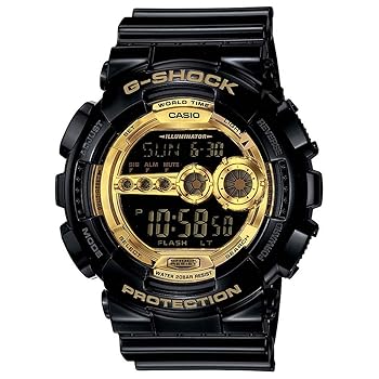 【中古】カシオ CASIO 腕時計 G-SHOCKブラックゴールドシリーズ黒金◆GD-100GB-1DRGD-100GB-1JF同型 逆輸入品