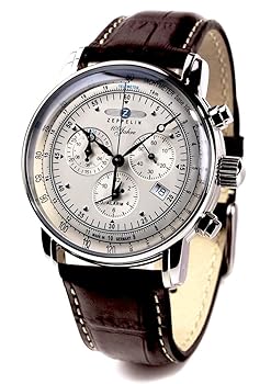 【中古】ZEPPELINツェッペリン ウオッチ ツェッペリン100周年祝するひな形 象牙色×赤銅色 7680-1 メンズ 並行輸入品