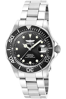 【中古】【39shop】インビクタ★腕時計 プロダイバー40mmステンレススチールブラックダイヤルNH 35A自動 17039 メンズ シルバー 並行輸入品(良い)|アトリエ絵利奈