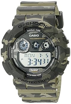 【中古】【39shop】カシオ★腕時計 G-SHOCK Camouflage Seriesカモフラージュシリーズ グリーン系 逆輸入品 GD-120CM-5CR(良い)|アトリエ絵利奈
