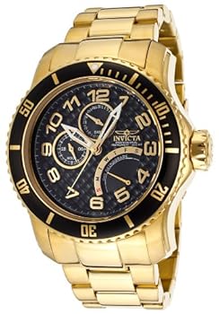 【中古】インビクタInvicta 腕時計 15341 Pro Diver Black Textured Dial 18K Gold Plated Stainless Steel メンズ 並行輸入品 50,579円