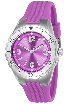 【中古】Invicta Women's Angel Stainless Steel Quartz Watch with Polyurethane Strap, Purple, 22 Model: 24123 61,369円