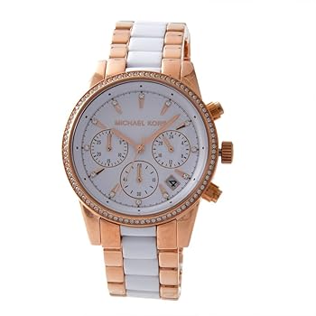 【中古】マイケル授業計画 時辰儀 MICHAEL KORS MK6324 MK6324622 パヴェ レディースウオッチ御覧になる さくら色ゴールド/白いこと 並行輸入品