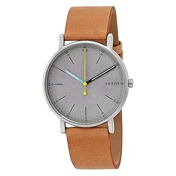 【中古】スカーゲンSKAGEN 腕時計 シグネチャー 40mm 革ベルト グレー×ライトブラウン SKW6373 メンズ 並行輸入品 84,107円