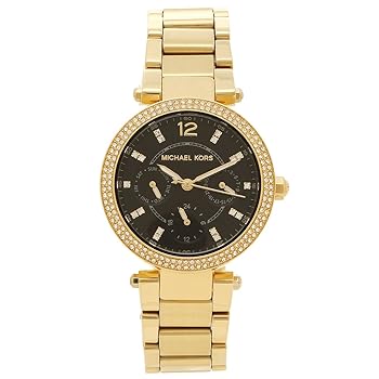 【中古】マイケル教育課程 ウオッチ レディース MICHAEL KORS MK3790 黒いこと 黄色ゴールド 並行輸入品