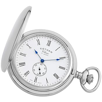 【中古】Gothamメンズシルバートーンダブルハンターデラックス17 Jewel Mechanical Pocket Watch # gwc18805sr 44,638円