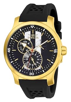 【中古】Invicta Men\u0027s 27122 S1 Rally Quartz 3 Hand Black, White Dial Watch