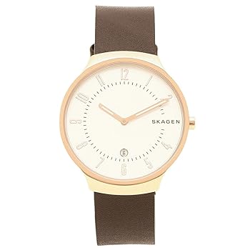 【中古】【39shop】スカーゲン腕時計★メンズ SKAGEN SKW6458 ブラウン ローズゴールド ホワイト 並行輸入品(良い)|アトリエ絵利奈