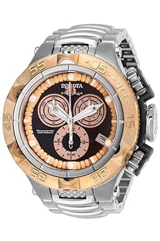 【中古】Invicta Men\u0027s 27680 Subaqua Quartz Chronograph Black, Rose Gold Dial Watch
