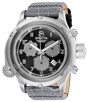 【中古】Invicta Men\u0027s 26456 Russian Diver Quartz Chronograph Black Dial Watch
